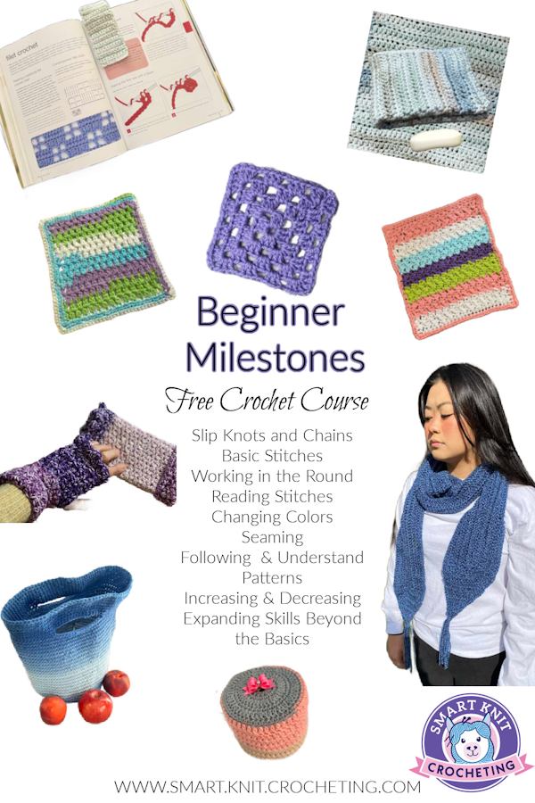 Crochet beginner projects pin image