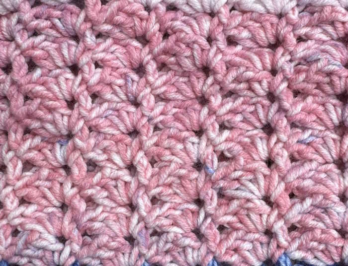The Crochet hatch stitch in pink