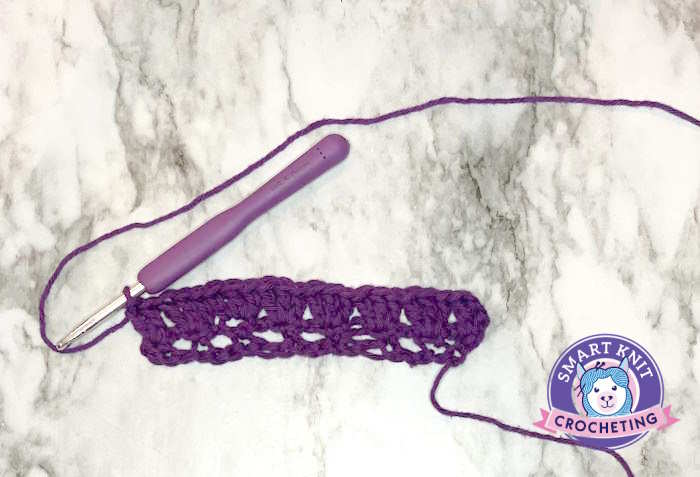 Crochet Parquet stitch pattern, row 2 Crochet Parquet stitch pattern, row 2