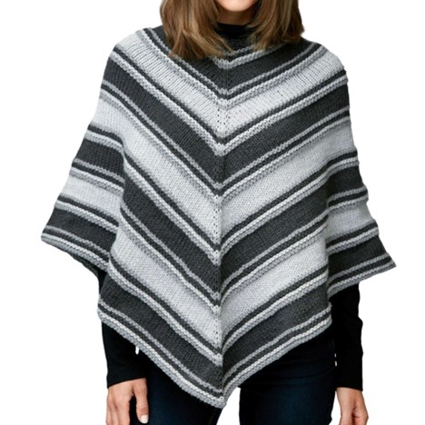 Fade to Gray Poncho by Yarnspirations Fade to Gray Poncho by Yarnspirations