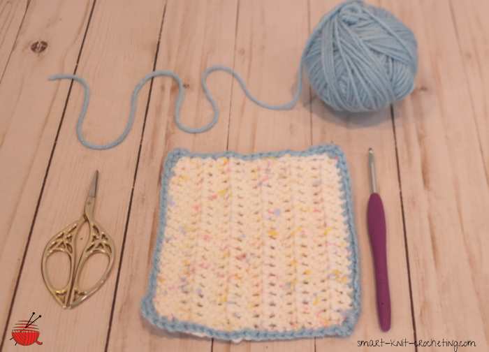 Flat Contrasting Edge using a crochet slip stitch