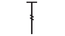 Treble or Triple Crochet (US)
Double Treble Crochet (UK) The symbol for the Treble or Triple Crochet (US) and Double Treble Crochet (UK)