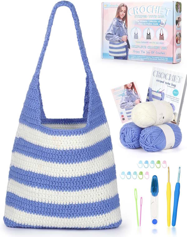 Crochet tote bag kit