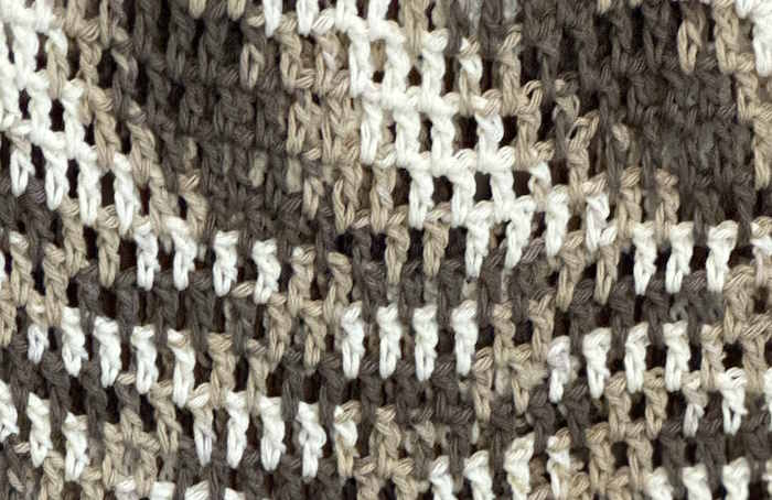 Crochet mesh stitch closeup Crochet mesh stitch closeup