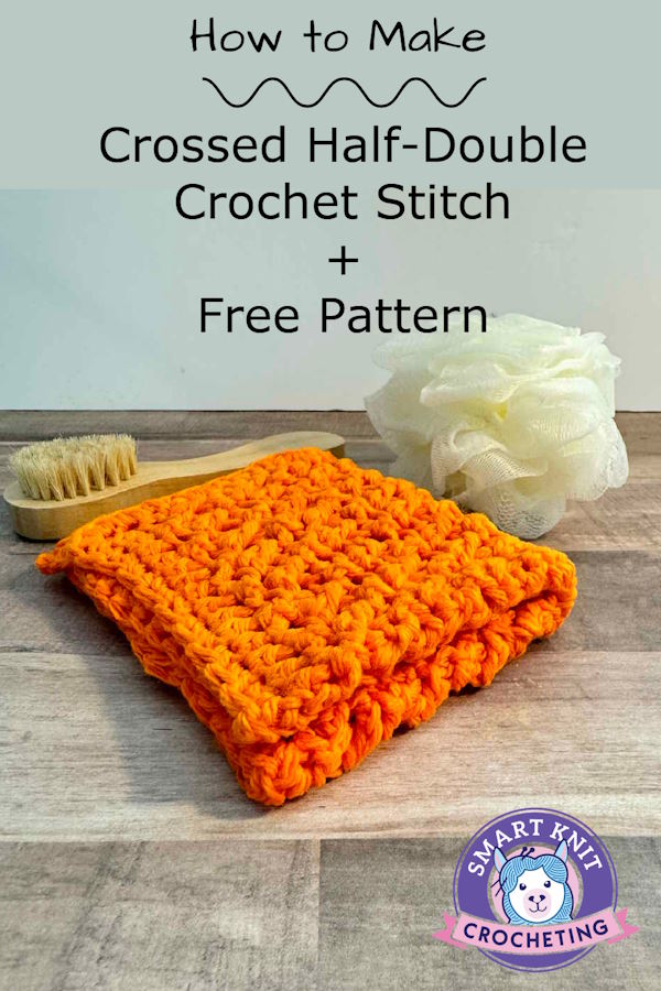 Crossed half-double crochet stitch pin image