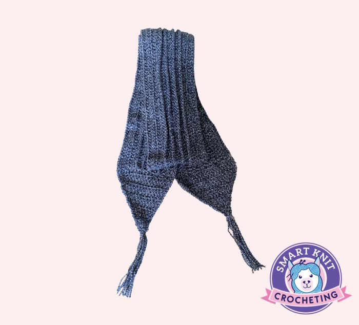 Double Crochet Scarf folded in half Double Crochet Scarf folded in half