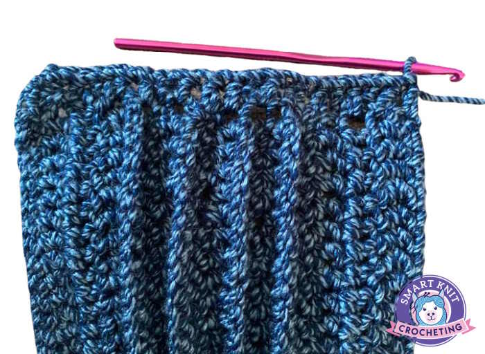 Double Crochet Scarf with straight edge finishing technique Double Crochet Scarf with straight edge finishing technique