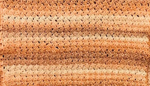 crochet sedge stitch close up view