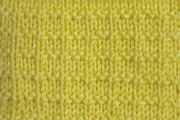 Thumbnail image of the double alternate andalou knit stitch in yellow