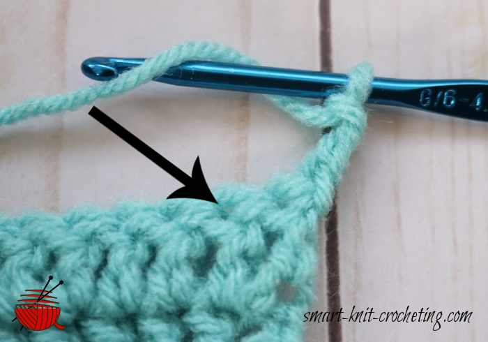 YO and insert hook in the fourth chain.