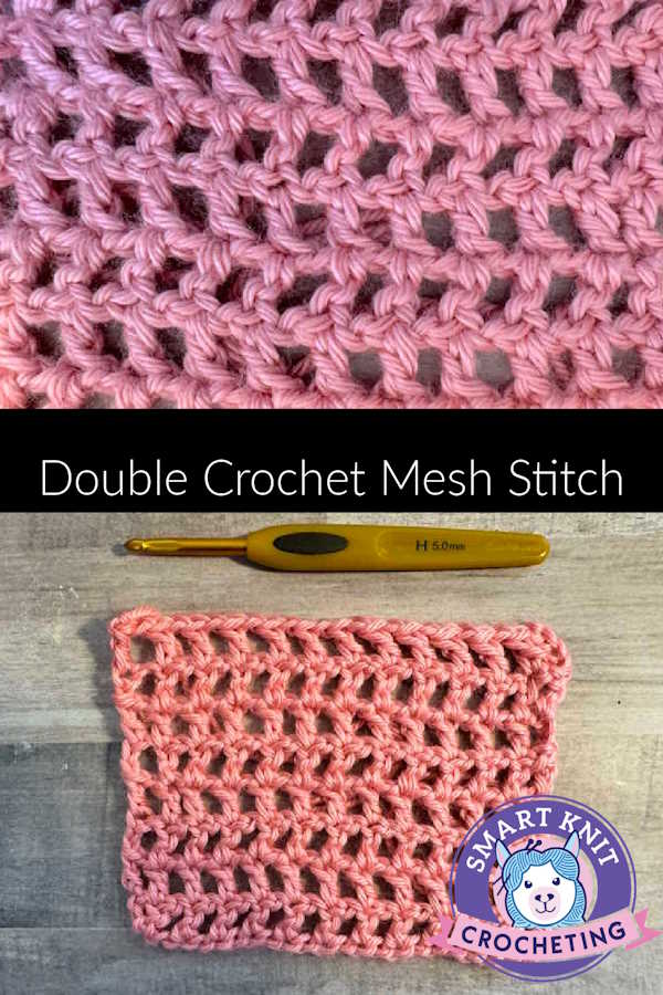 The double crochet mesh stitch in a pin image