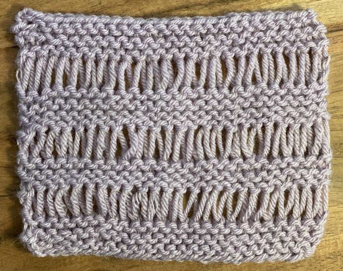 Red Heart Beginner Garter Drop-Stitch Scarf Pattern