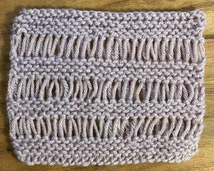 Red Heart Beginner Garter Drop-Stitch Scarf Pattern