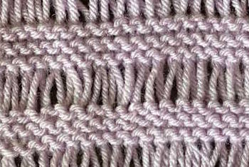 Knit drop stitch pattern 