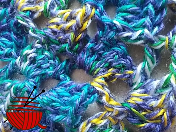 Drunken Granny Stitch was done in variegated yarn Drunken Granny Stitch was done in variegated yarn