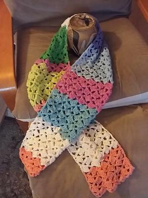 granny square scarf crochet