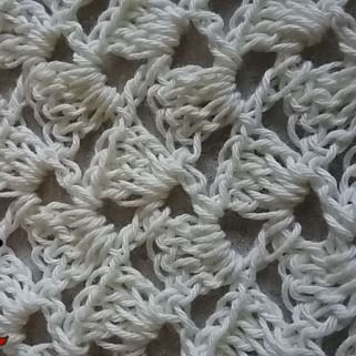 drunken granny stitch in white