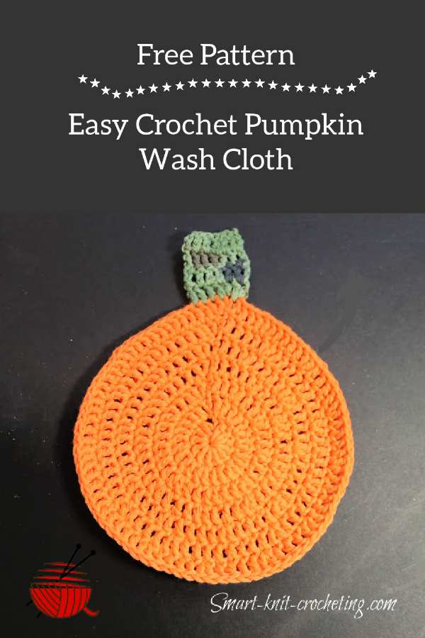 Easy crochet pumpkin washcloth free pattern