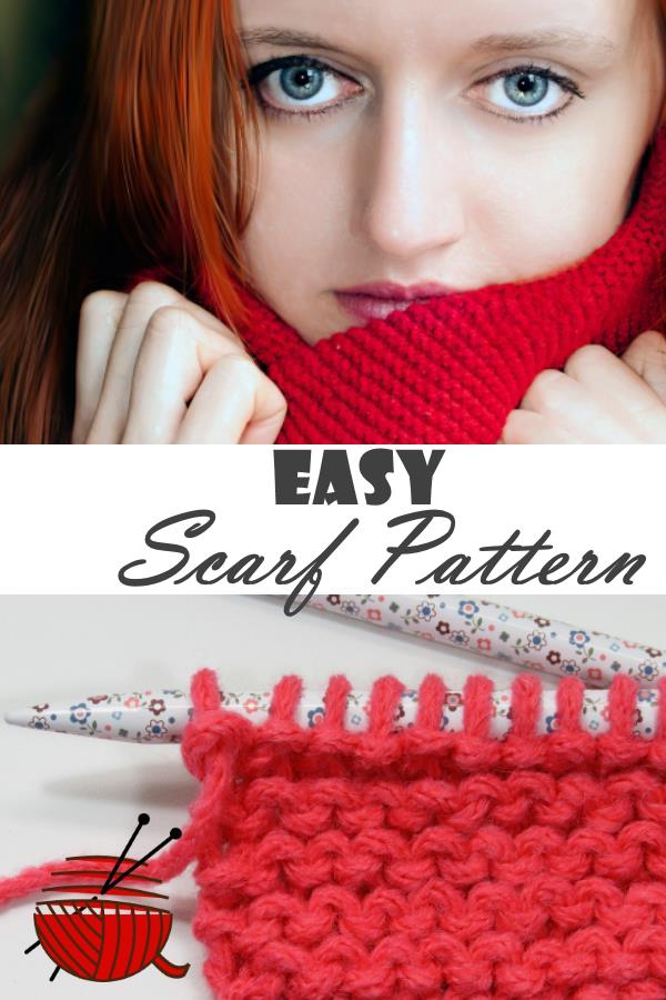 Easy Scarf Pattern with a beautiful redheaded model