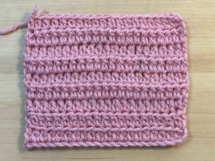 Extended half double crochet stitch pattern