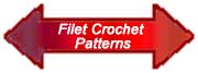 Filet crochet pattern arrow.