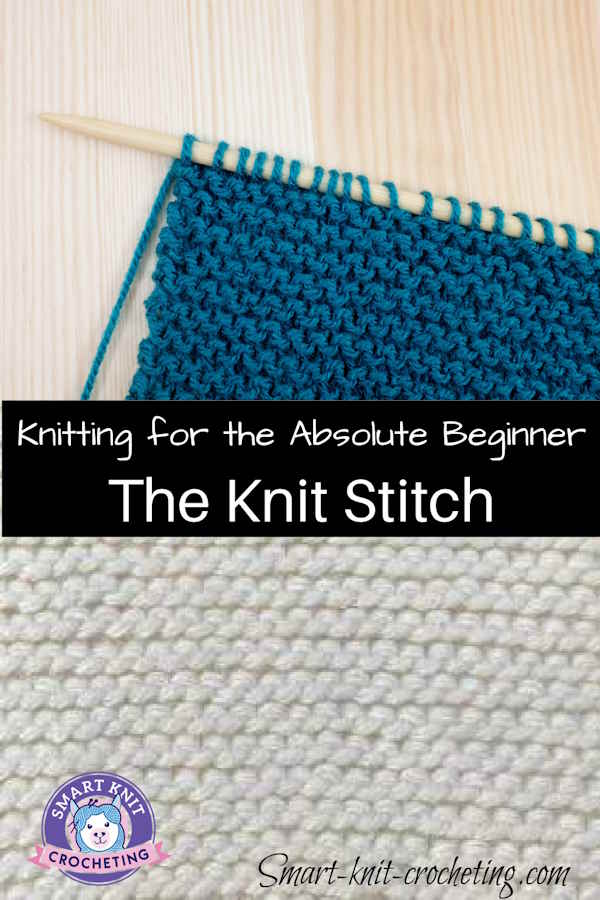 How to Make the Garter Stitch How to make the garter stitch, tutorial pin image