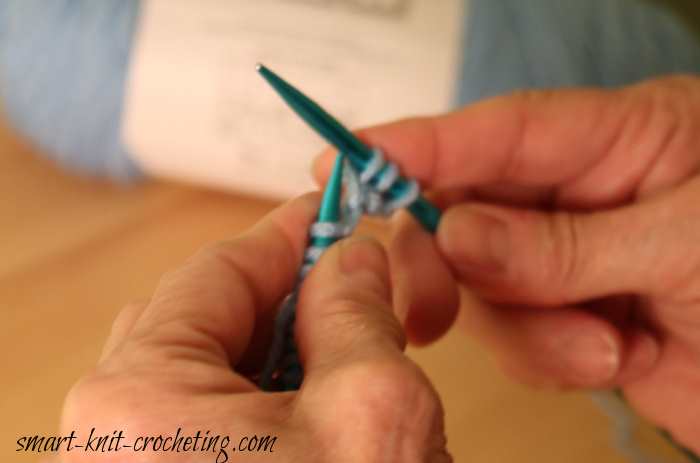 Garter stitch Garter stitch, last step of the process