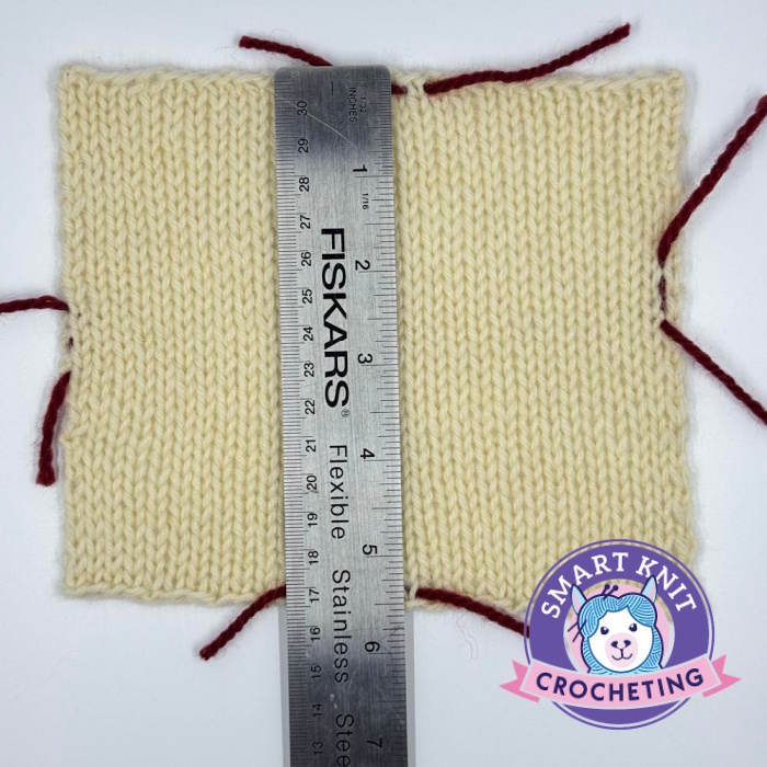How to measure gauge in knitting