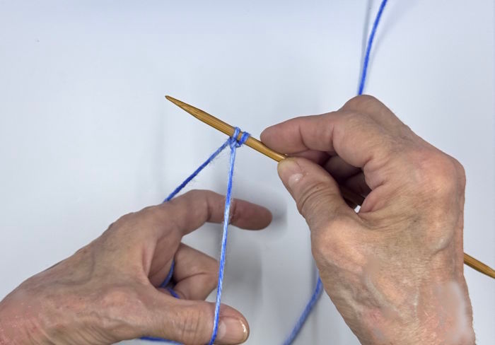 german twisted cast on step 7 german twisted cast on step 7