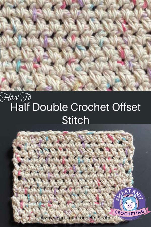 Half double crochet offset stitch pin image