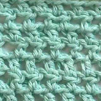 Half double crochet mesh stitch closeup 321x321
