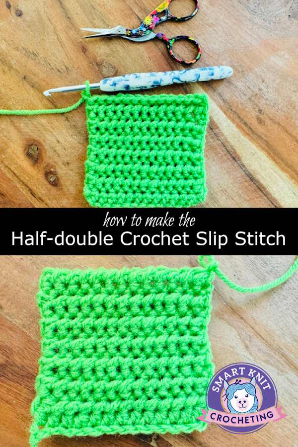 Half Double Crochet Slip Stitch Pattern Pin Image