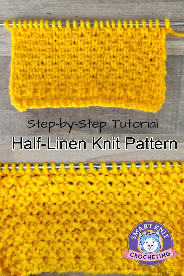 Half-linen knit stitch pattern pin image