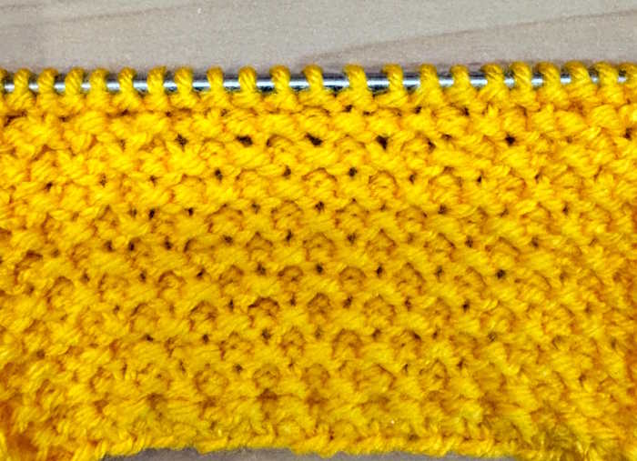 Half linen stitch wrong side showing Half linen stitch wrong side showing