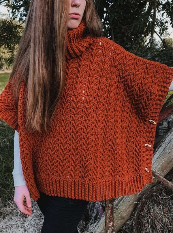 Harvest turtle neck poncho pattern by Carrie Harvest turtle neck poncho pattern by Carrie