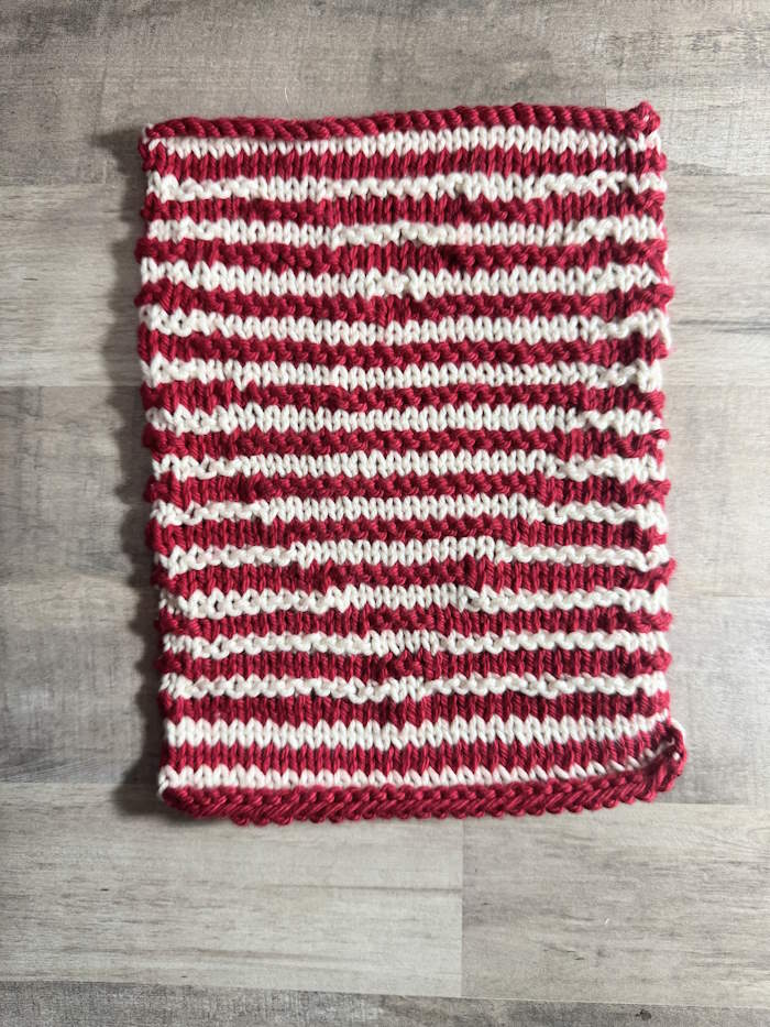 Illusian or shadow knitting looking at a swatch straight on Illusian or shadow knitting looking at a swatch straight on