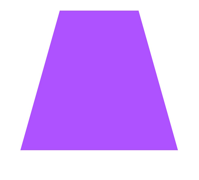 A irregular quadrilateral A purple irregular quadrilateral shape
