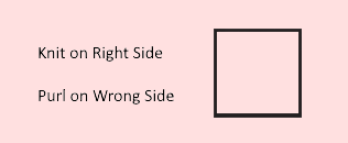 Symbol for a knit stitch used in a knit chart when the knit stitch is worked on the right side.