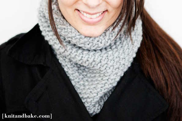 One-skein, one-night, seed stitch cowl