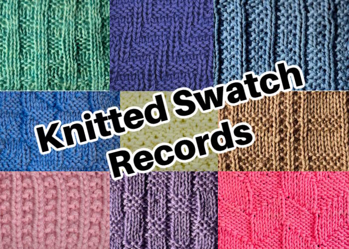 Collage of Knitted swatches in different colors Collage of Knitted swatches in different colors
