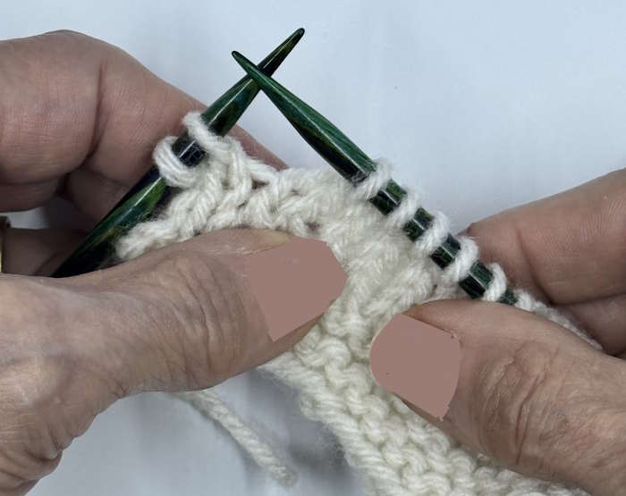 A completed SSK worked on the small swatch A completed SSK worked on the small swatch