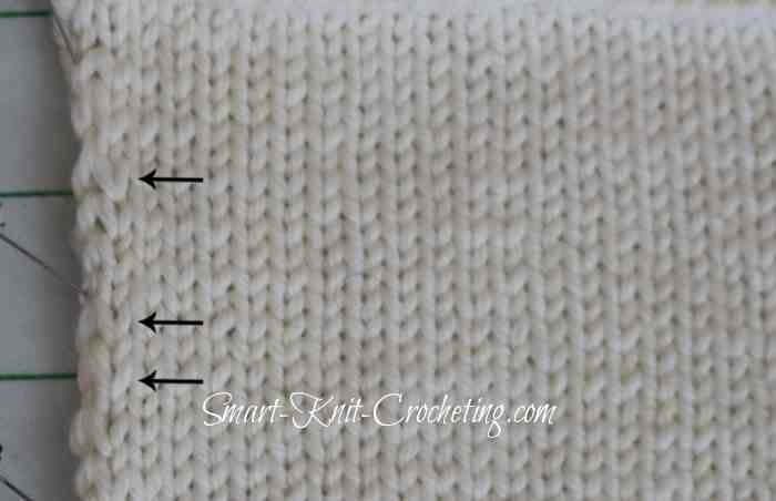 Fix Knitting Stitches:  Tension Problems in Edge Stitches Fix Knitting Mistakes:  Edge Stitches appear in different sizes than the other stitches in the row.