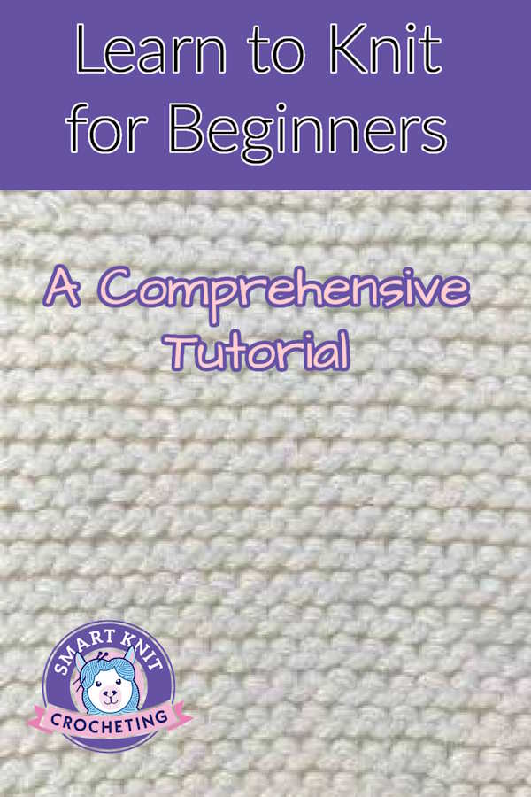 Learn to knit for beginners pin image