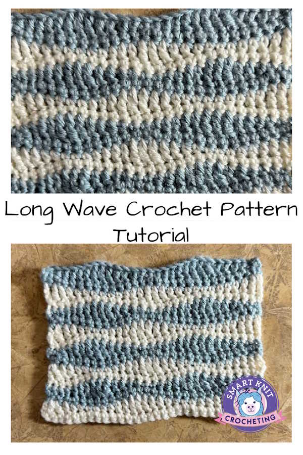 Long wave crochet stitch pattern pin image