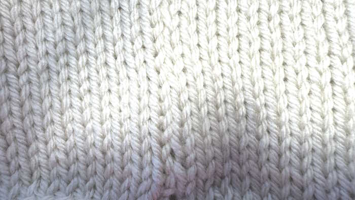 The right side of the mattress stitch