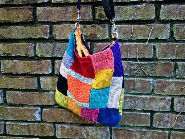 Scrap knitted bag