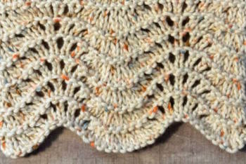 Old Shale Knit Pattern swatches in a pin image