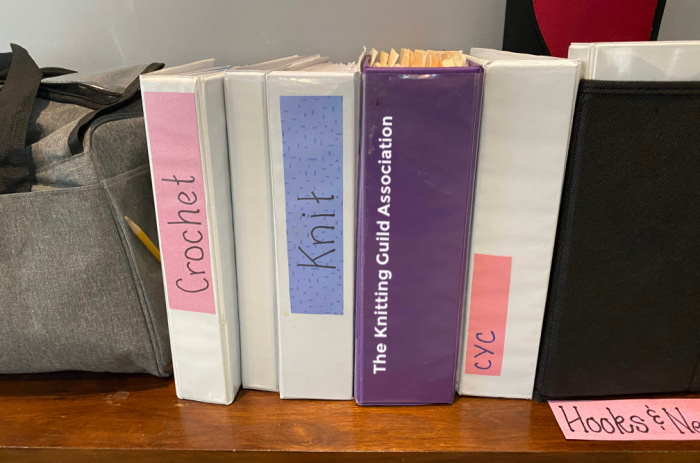 Organize patterns in 3 ring binders