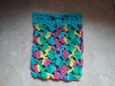 Produce Bag in Drunken Granny Stitch
