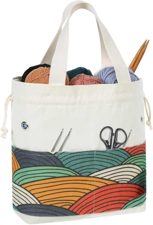 A project bag for beginners is a great addition to their knitting supplies tool bag